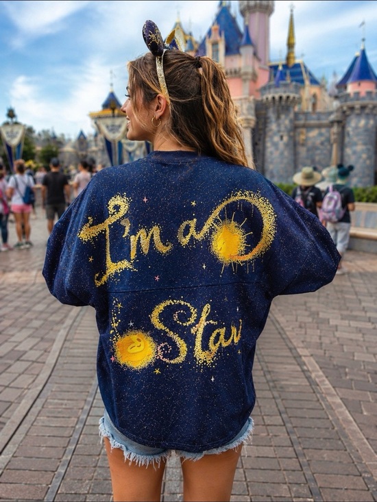 SPIRIT JERSEY Tops - I’m a Star purple glitter Spirit Jersey from the  Disney movie Wish NWT L